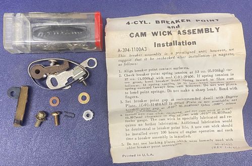 NOS Breaker Point Assembly with Wick 394-1100A3