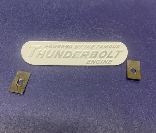Lower Cowling emblem, Thunderbolt in white